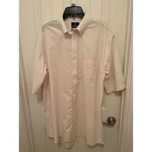 Stafford  Wrinkle-Free Oxford Short Sleeve Shirt‎ Button-Down Men's Size XL